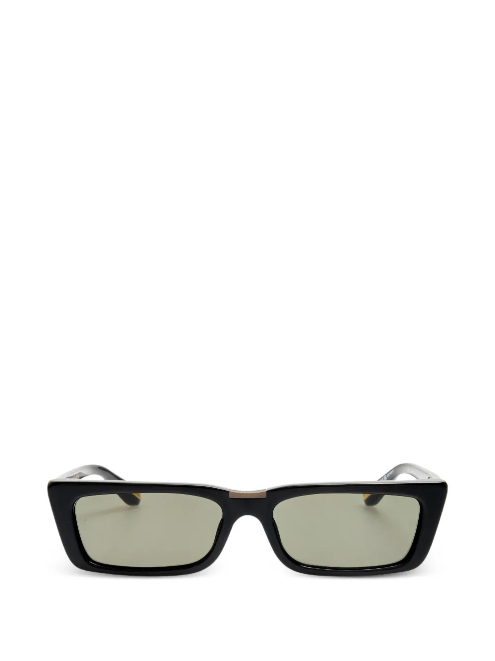 Linda Farrow Lucia rectangle-frame sunglasses - Black | Farfetch Global