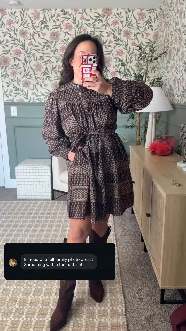 I am loving this dress for Fall! The brown print is such a fun way to add something fun! I paired it with these brown boots to keep an easy outfit!

#LTKdayinmylife #LTKgrwm #LTKootd