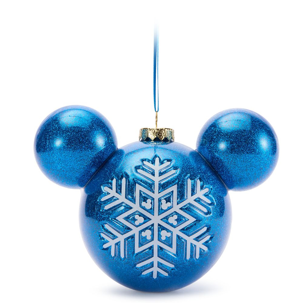 Mickey Mouse Icon Ball Ornament – Blue | Disney Store