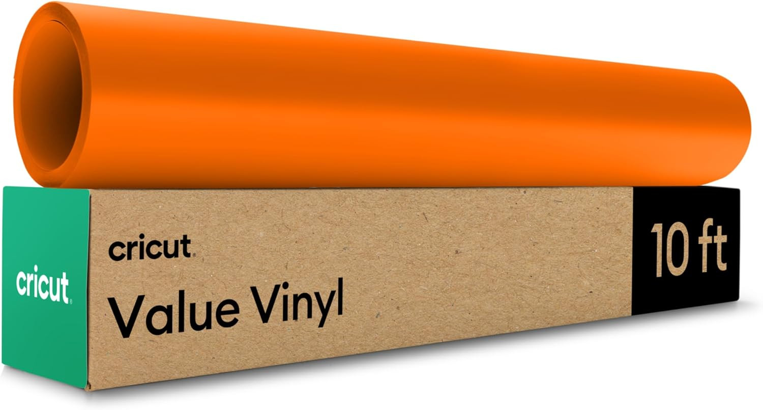 Cricut Value Permanent Vinyl, Matte Orange (12in x 10ft Roll) | Amazon (US)