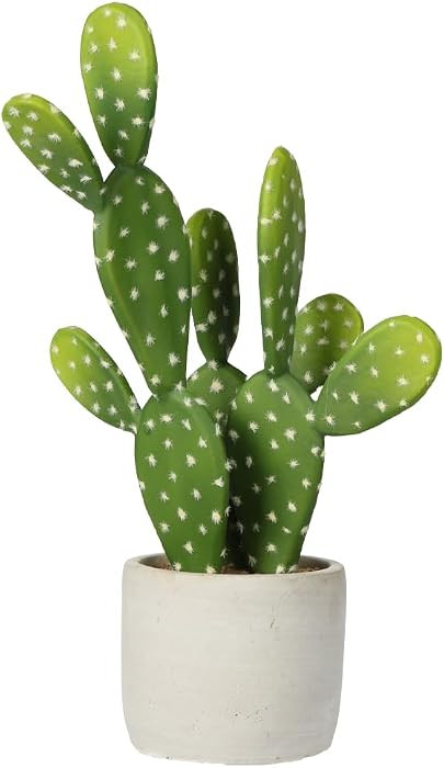 DILATATA 13' Small Fake Cactus Plant Potted 'Prickly Pear Cactus' Faux Cacti for Home Garden Offi... | Amazon (US)