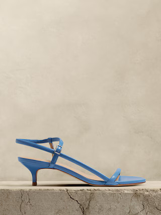 Terzo Leather Kitten-Heel Sandal | Banana Republic (US)