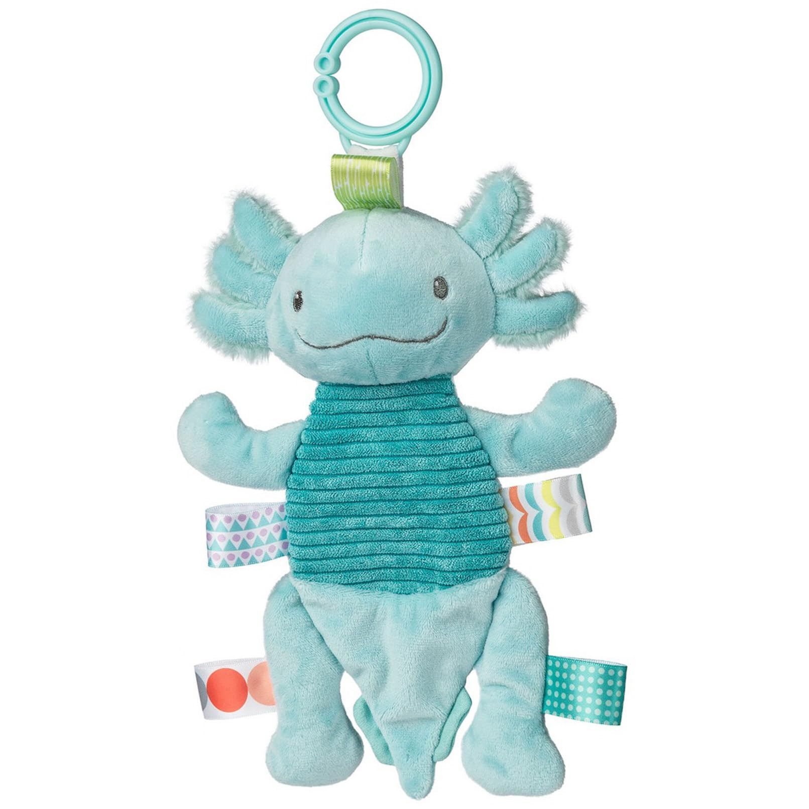 Taggies Baby Rattle with Crinkle Paper Activity Toy with Sensory Tags, 9-Inches, Fizzy Aqua Axolo... | Amazon (US)