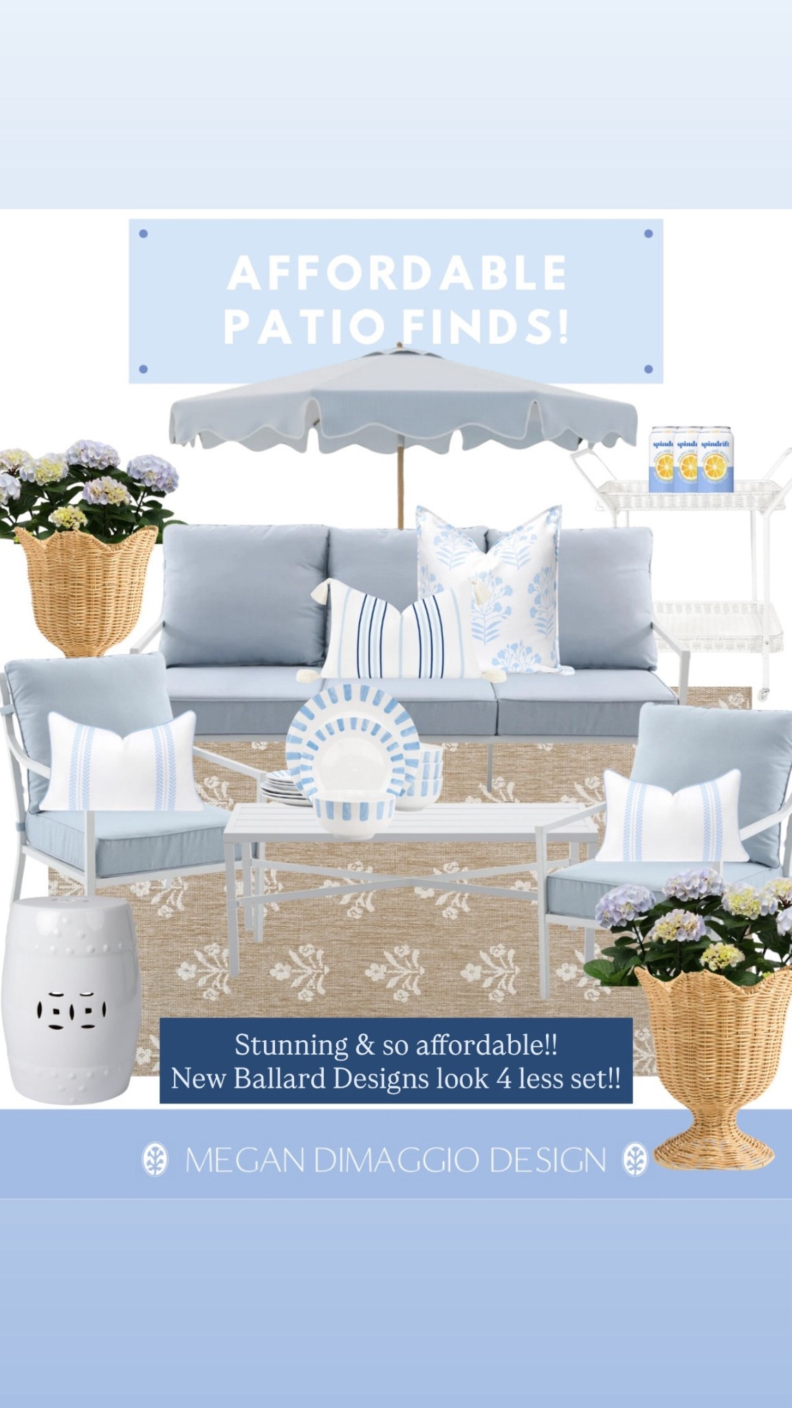 Ballard Designs on a WALMART budget!! This new powder coated steel outdoor set is sooo pretty with these powder blue cushions!! Already highly rated and the collection includes a matching dining set & pool loungers!! You won’t believe the price!! 🤯🙌🏻☀️🌊

#LTKHome #LTKSeasonal