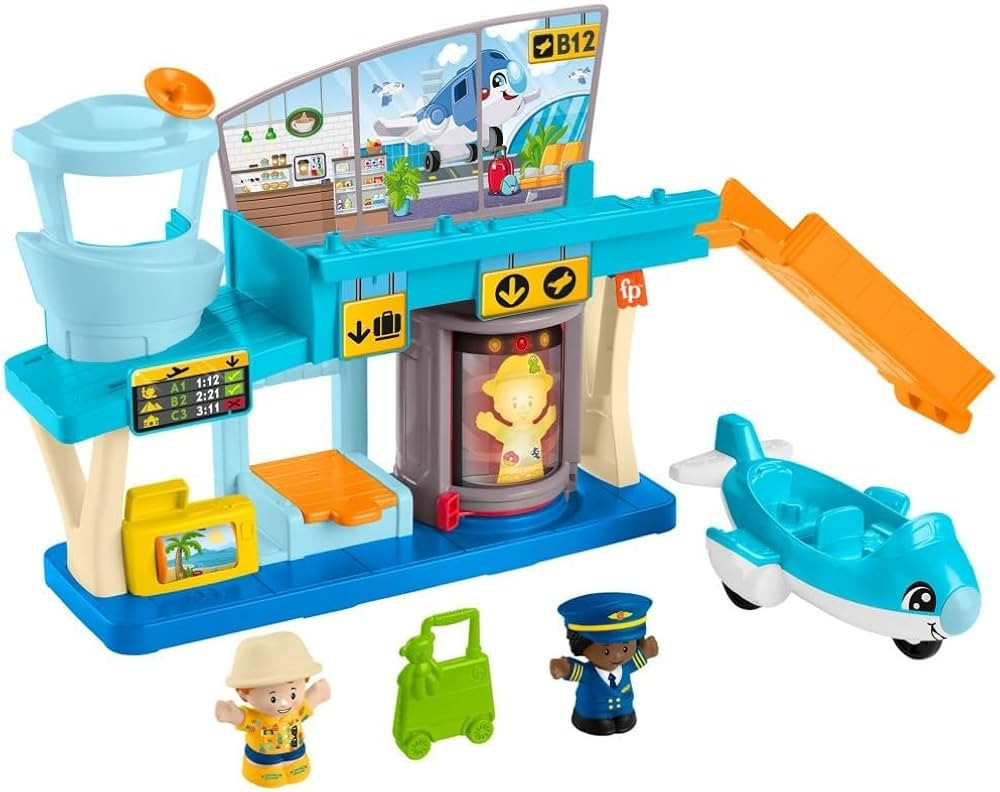 Fisher-Price Little People Toddler Toys Everyday Adventures Airport Playset with Airplane for Pre... | Amazon (US)