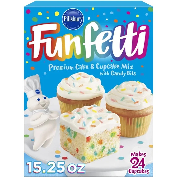 Pillsbury Funfetti Cake Mix with Candy Bits, 15.25 oz Box | Walmart (US)