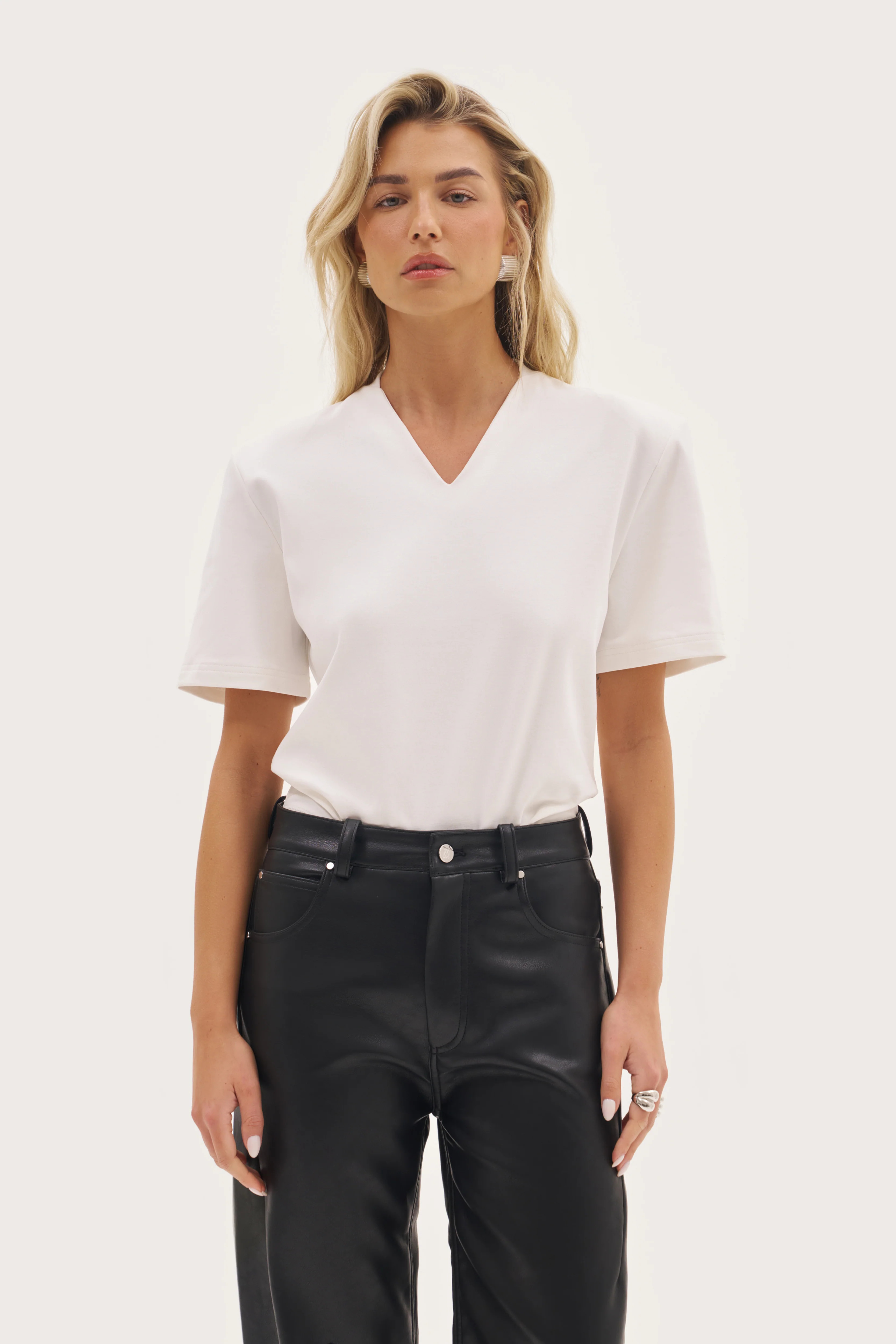 Power Tee Bodysuit - White | Maebe