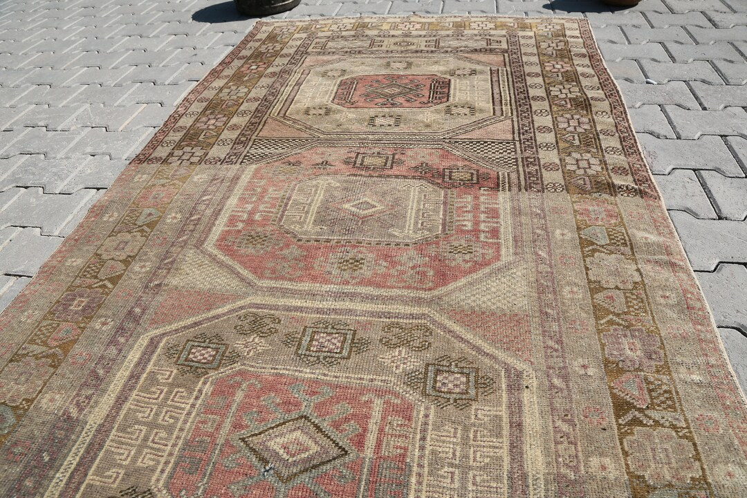 4x7 Brown Turkish Rug, Bohemian Rug, Anatolian Kilim Rug, Home Decor, Oushak Rug, Turkish, Faded ... | Etsy (US)