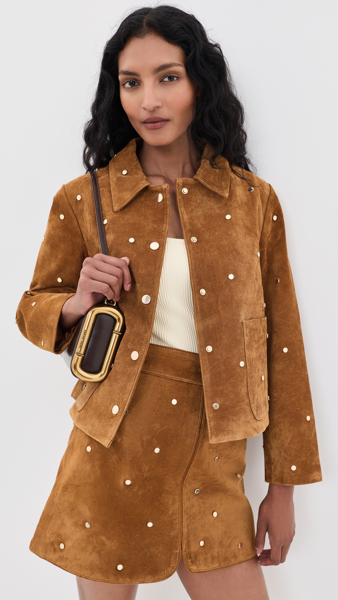 Hunter Bell Hanlin Suede Jacket Saddle L | Shopbop