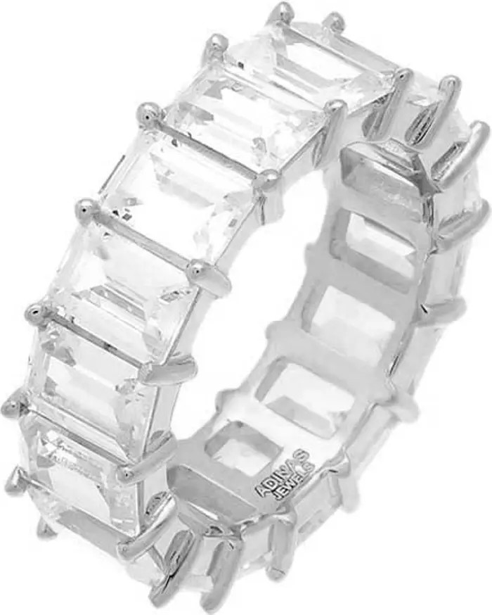 BY ADINA EDEN Emerald Cut Eternity Band | Nordstrom | Nordstrom