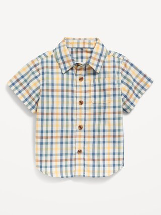 Matching Short-Sleeve Printed Poplin Shirt for Baby | Old Navy (CA)