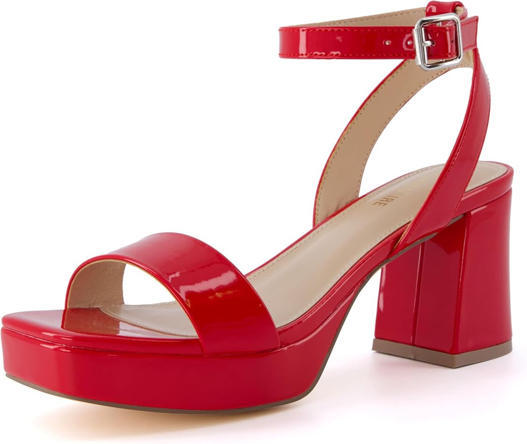 CUSHIONAIRE Women's Cherry platform dress sandal +Memory Foam and Wide Widths Available | Amazon (US)