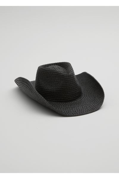 Straw Western Hat - Black - Ladies | H&M GB | H&M (UK, MY, IN, SG, PH, TW, HK)