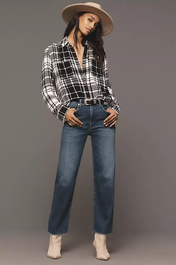 Palma High-Rise Straight-Leg Jeans | Anthropologie (US)