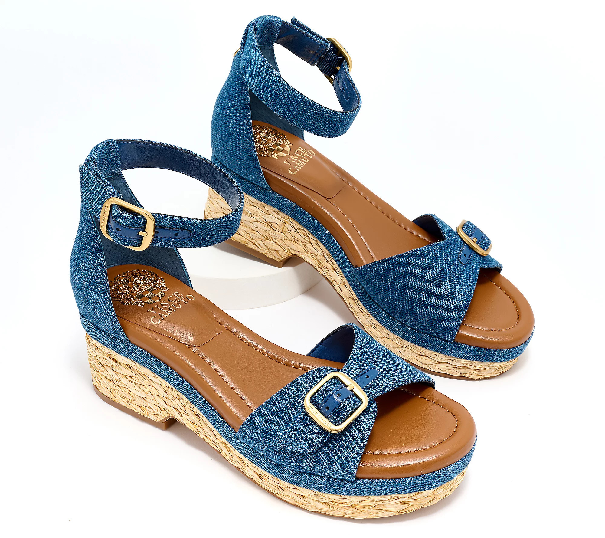 Vince Camuto Adjustable Wedge Sandals - Meterry | QVC