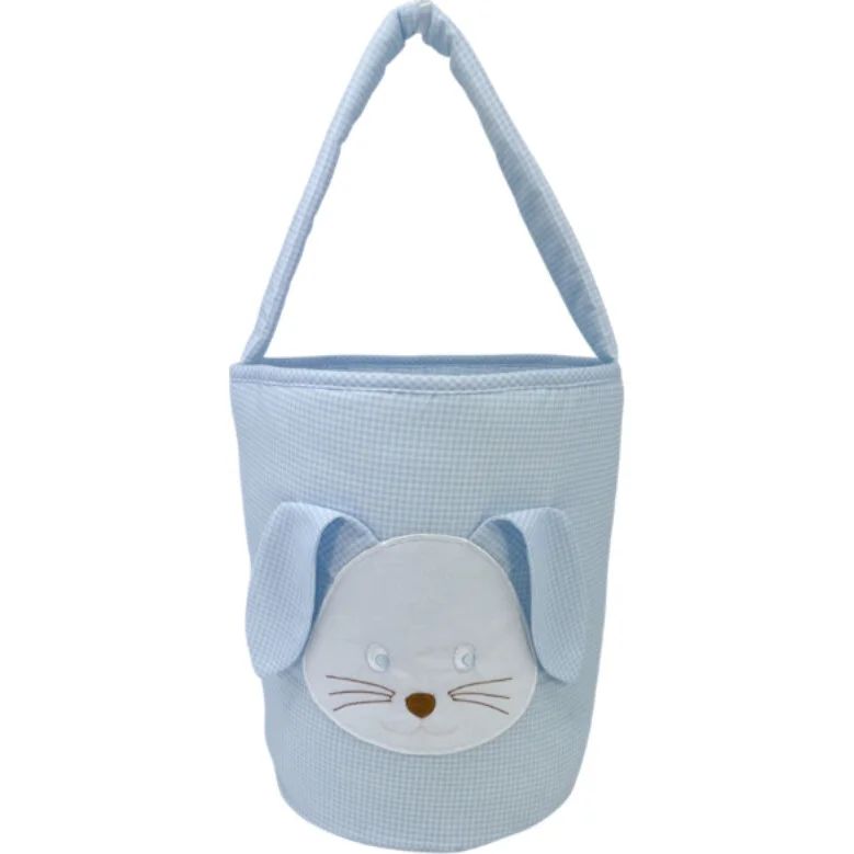 Bunny Easter Mini Gingham Basket, Blue - Lullaby Set Bags | Maisonette | Maisonette