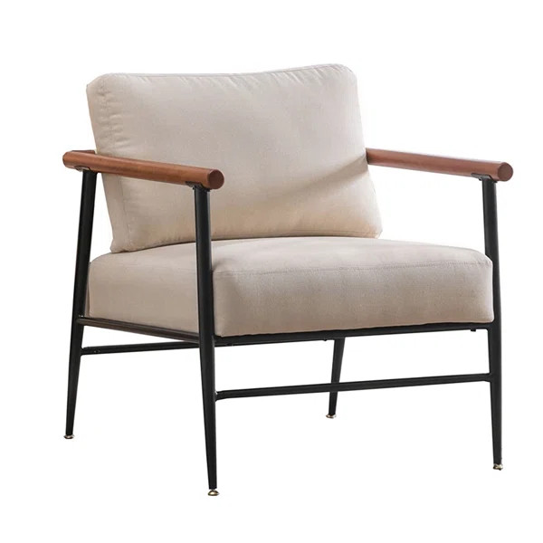 27.3'' Wide Upholstery Armchair With Metal Legs | Wayfair North America