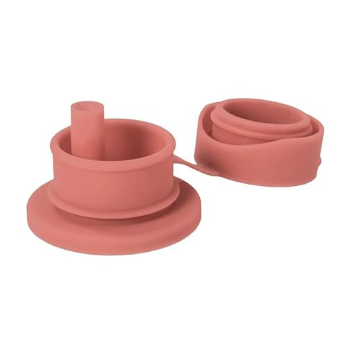 Pura Sport Big Mouth Silicone Sport Straw Top - Leak & Spill-Proof, Plastic-Free, MadeSafe Certified, Medical-Grade Silicone - Fits All Pura Sport Bottles – Rose Straw | Amazon (US)