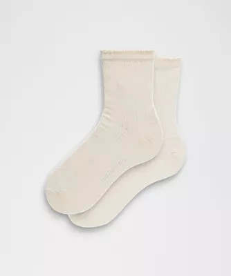 Unisex Pointelle Quarter Socks | lululemon UK
