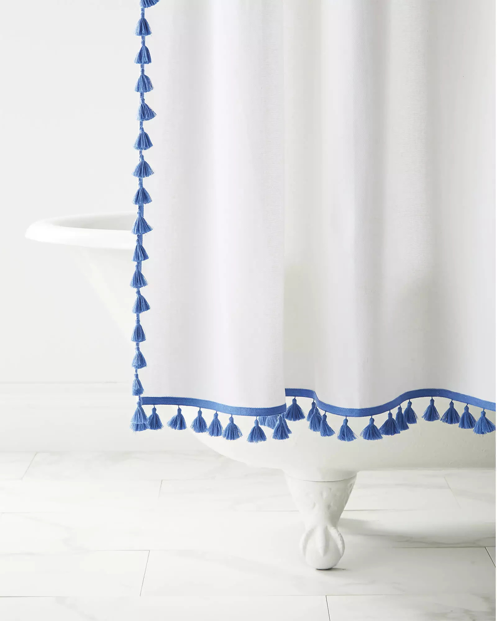 French Tassel Shower Curtain | Serena and Lily