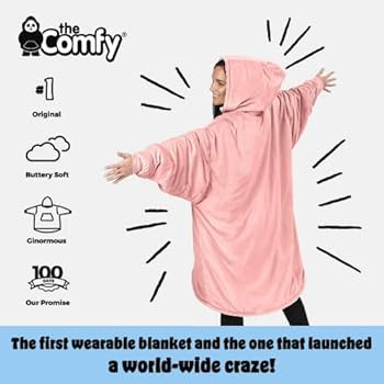 THE COMFY Original | Oversized Microfiber & Sherpa Wearable Blanket, Seen On Shark Tank, One Size... | Amazon (US)