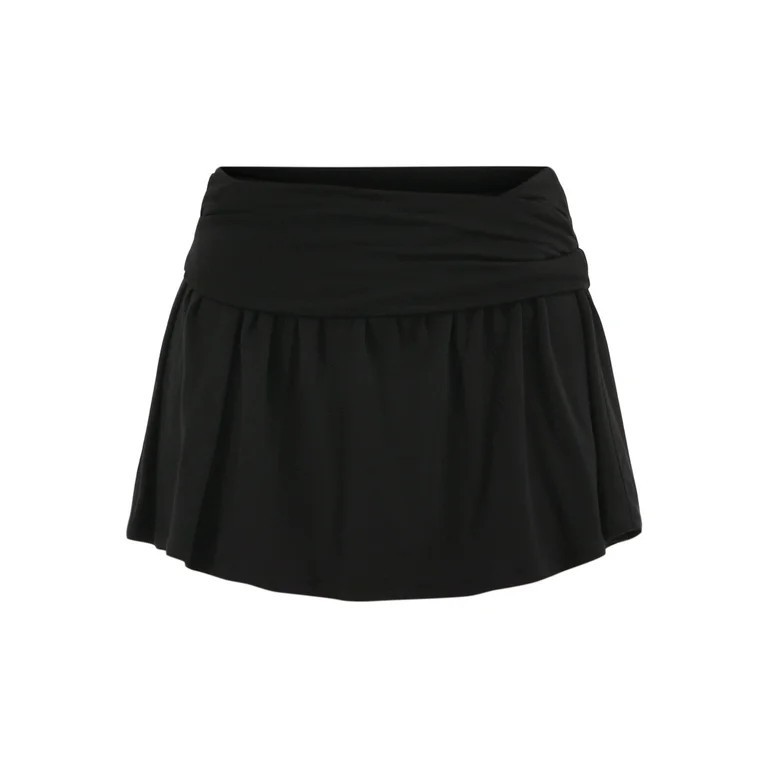 No Boundaries Foldover Knit Mini Skirt, Women's - Walmart.com | Walmart (US)