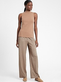 Wide-Leg Satin Pull-On Pant | Banana Republic (US)