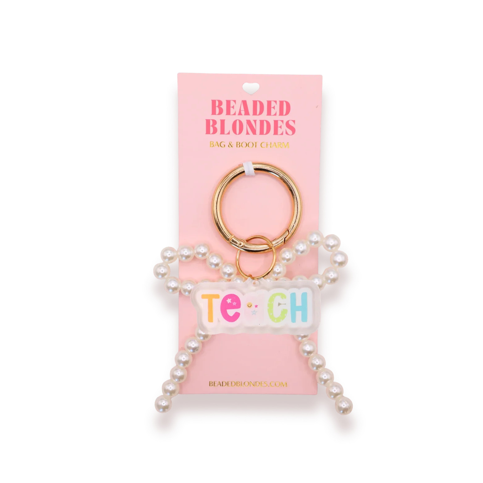 Teach Bag & Boot Charm | Beaded Blondes