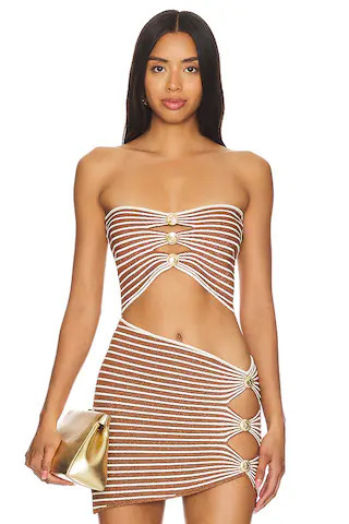 retrofete Adelie Top in Metallic Caramel from Revolve.com | Revolve Clothing (Global)