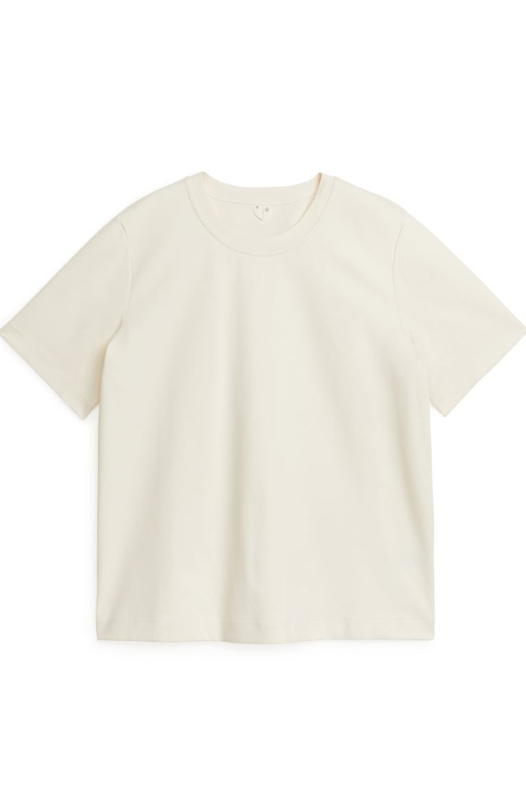 Heavyweight T-Shirt - Off White - Ladies | H&M GB | H&M (UK, MY, IN, SG, PH, TW, HK)