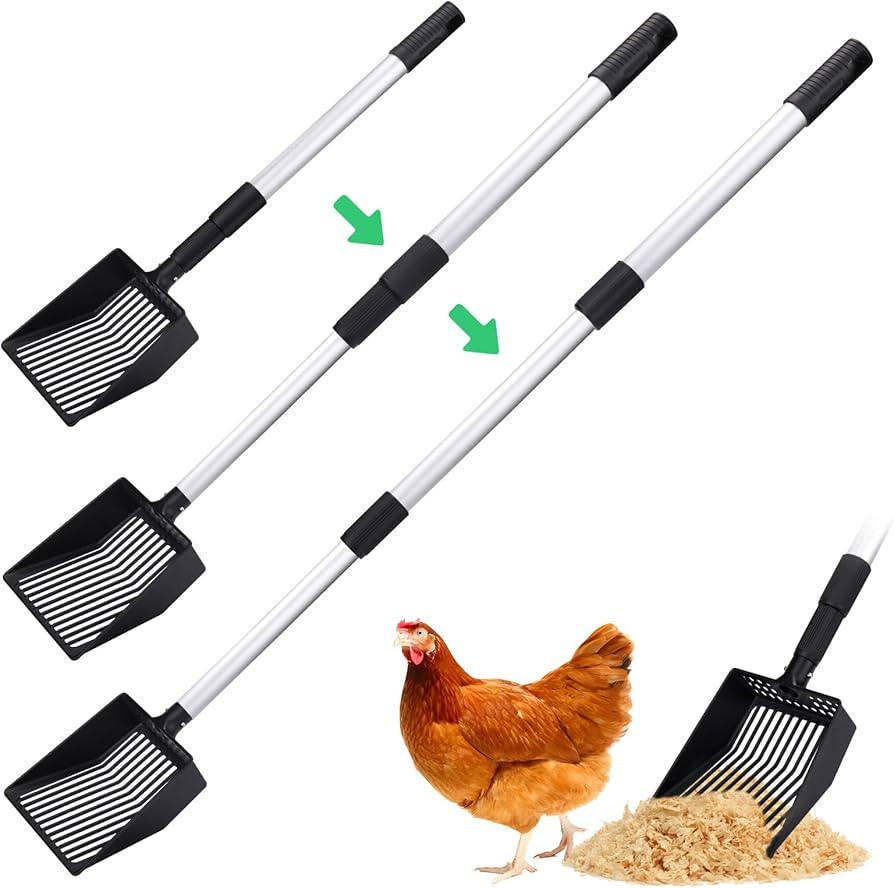 Mity rain Chicken Coop Accessories, 3 IN 1 Adjustable Chicken Scooper for Cleaning, Sifting Shove... | Amazon (US)