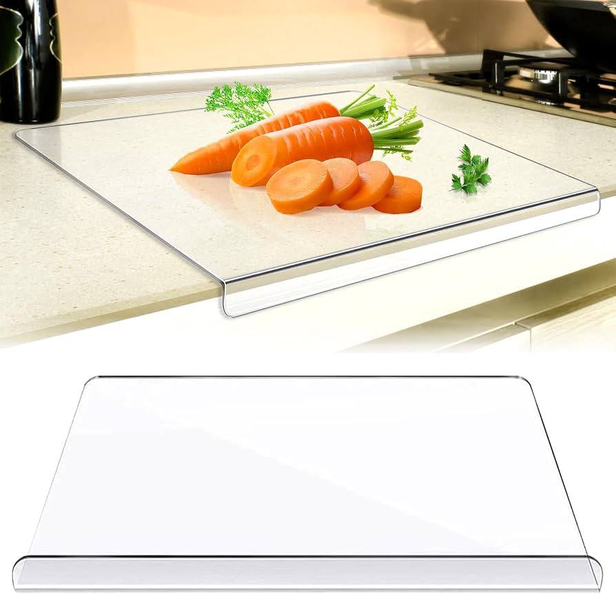 Acrylic Cutting Board, Clear Cutting Board, Acrylic Clear Chopping Board With Counter Lip, Non Sl... | Amazon (UK)