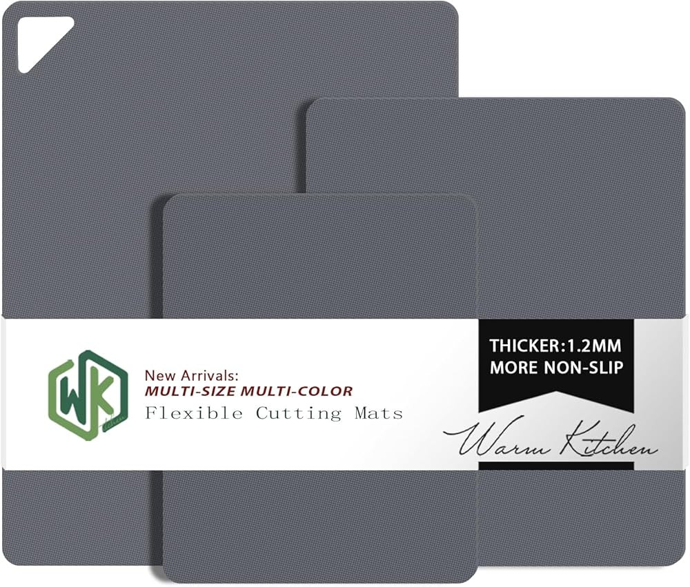Plastic Cutting Boards for Kitchen, WK Flexible Cutting Board Mats, Thin Cutting Board Sheets, Di... | Amazon (US)