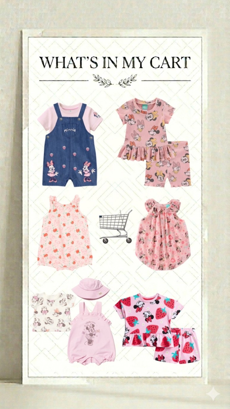 What’s in my cart - Disney baby girl outfits
All Walmart 
Mickey Mouse Minnie Mouse

#LTKTravel #LTKBaby #LTKSaleAlert
