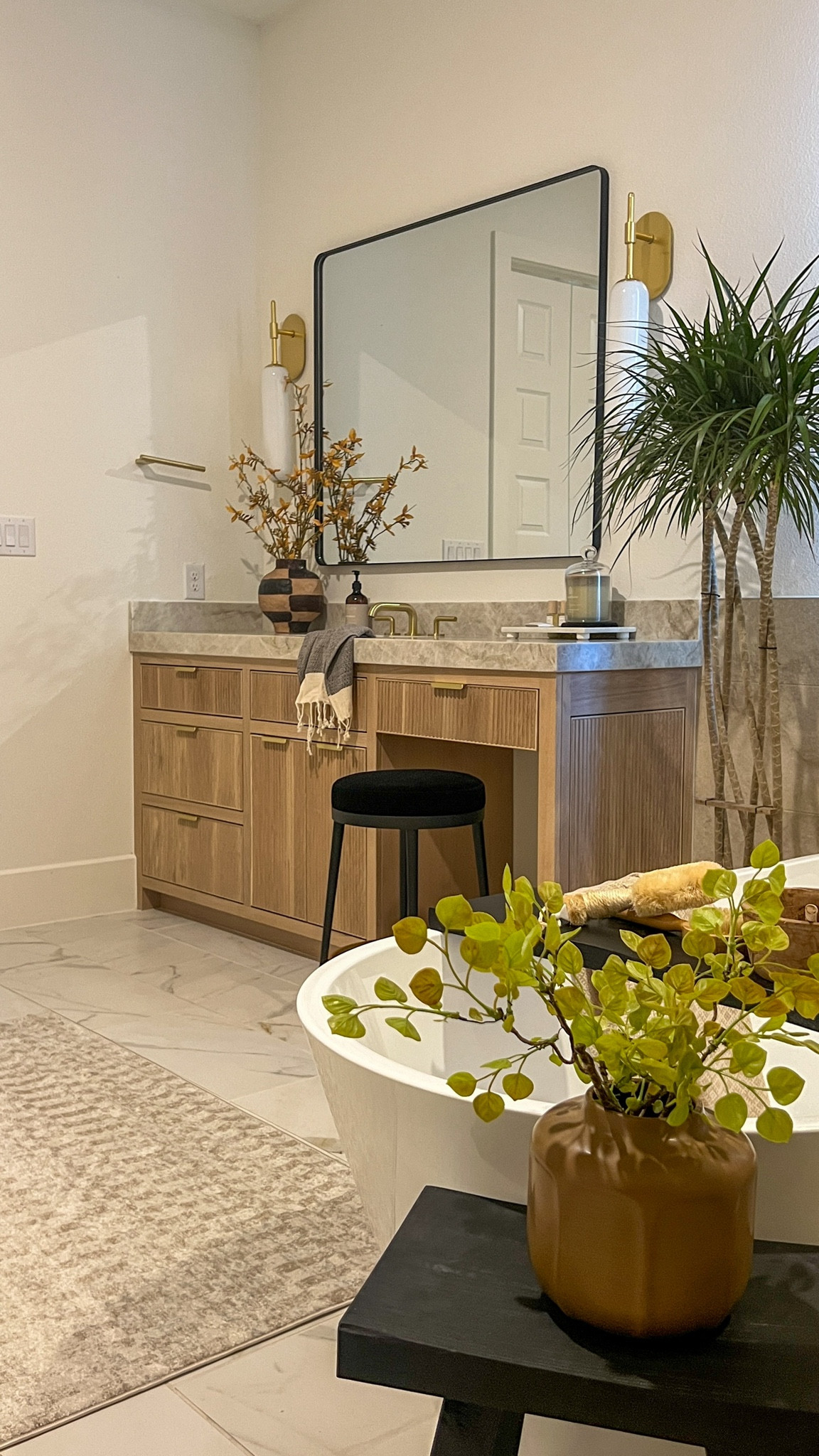 Found the one—and no, not my soulmate. 
This rug!  Cozy, organic, modern, and exactly what my bathroom needed.

#LTKHome