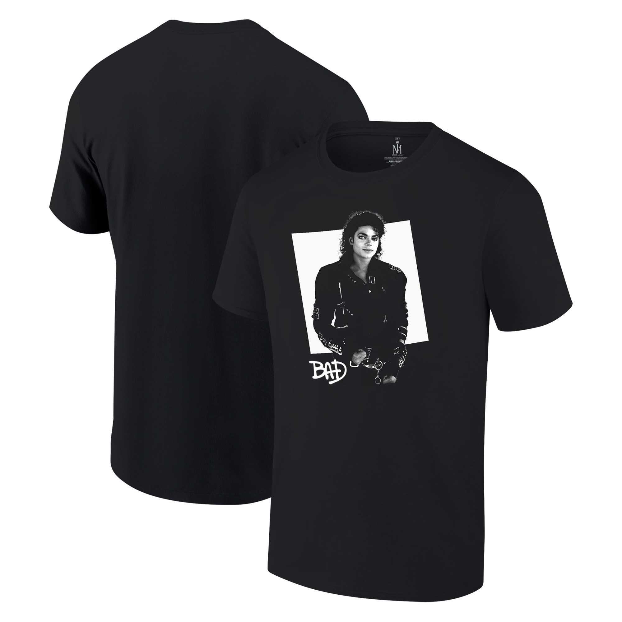 Men's Ripple Junction Black Michael Jackson Bad Brick Wall T-Shirt | Fanatics