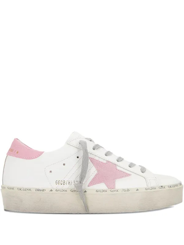 Golden Goose Hi Star "White/Pink" Sneakers | White | FARFETCH | Farfetch Global