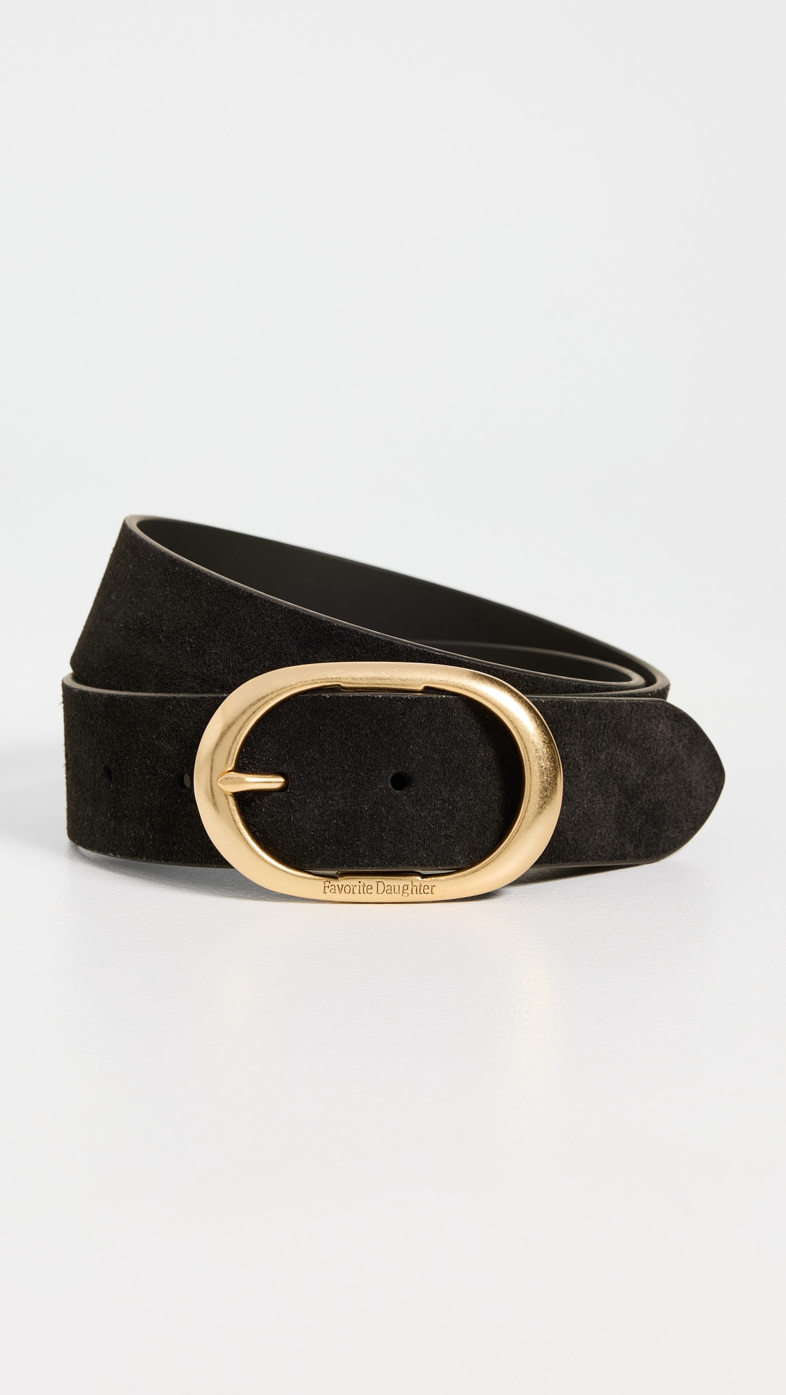 Favorite Daughter The Suede Jean Belt Black/Antique Brass S | Shopbop