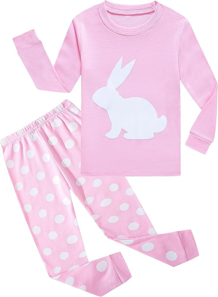 KikizYe Little Big Girls Pajamas Set Long Sleeve PJs 100% Cotton Pyjamas | Amazon (US)