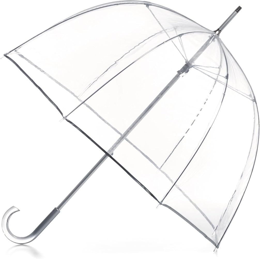 totes Adult Clear Bubble Umbrella with Dome Canopy and Lightweight Wind and Rain Protection | Amazon (US)