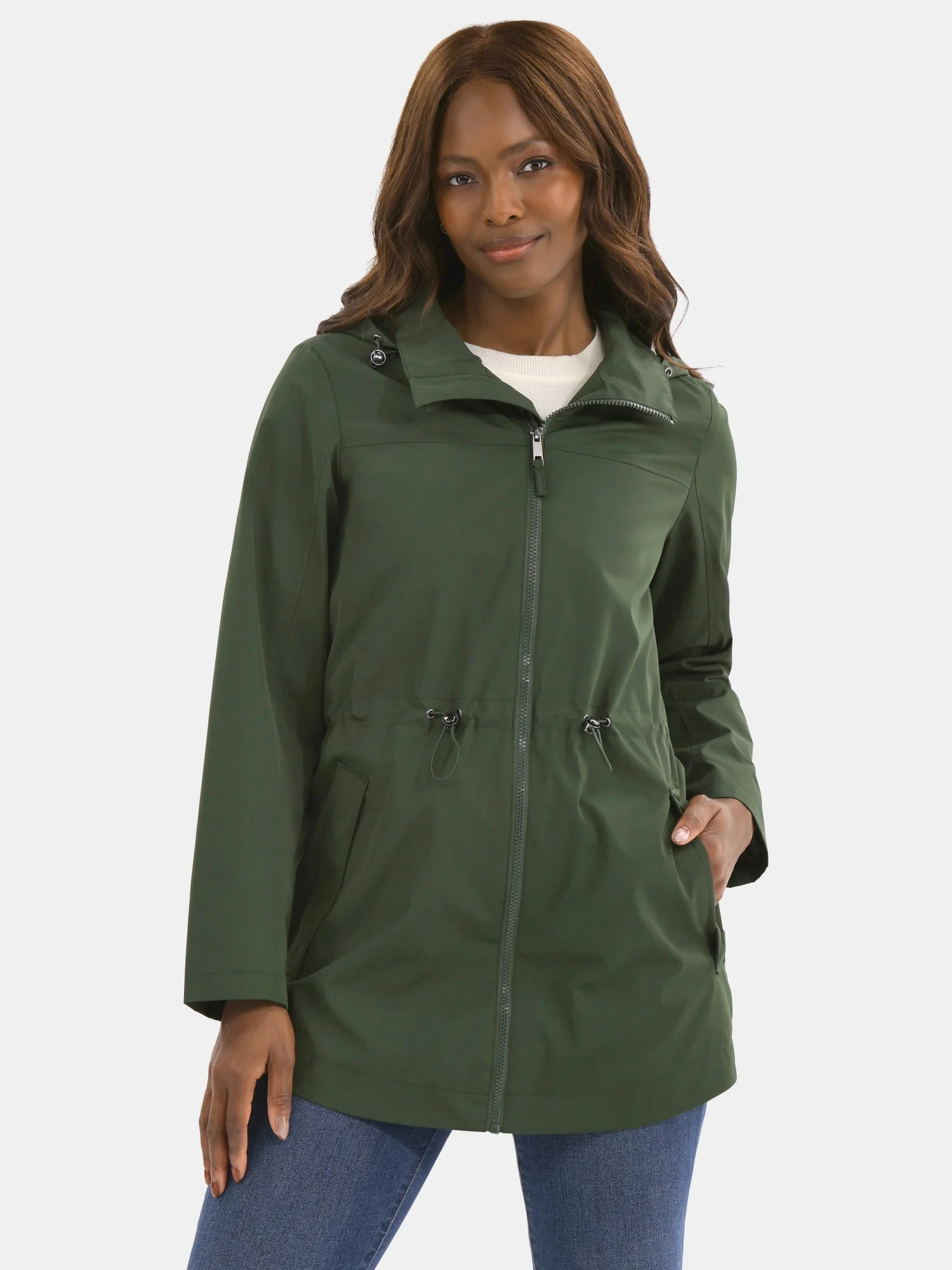 Time and Tru Women's Lightweight Anorak Jacket with Hood, Sizes XS-2X | Walmart (US)