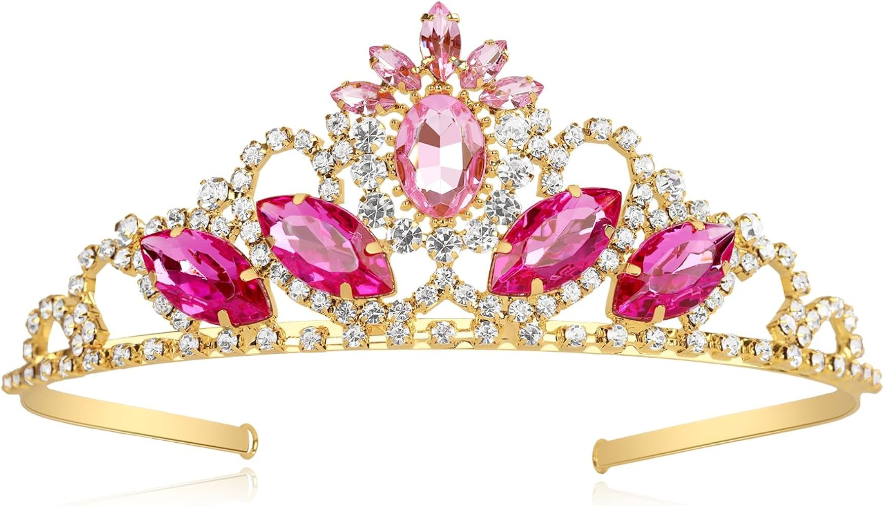 Princess Crown Dress-up Headband Birthday Wedding Gold Crown Halloween Cosplay Hair Accessories f... | Amazon (US)