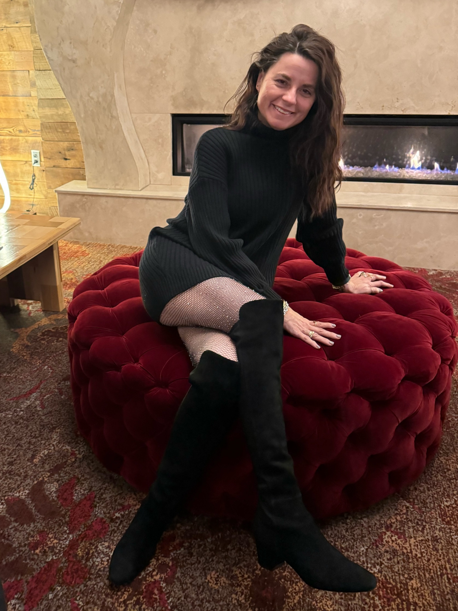 This outfit was perfect for a night out in Nashville!  Dress is extremely comfortable and runs TTS (could possibly size down).  It’s very stretchy.  Boots run TTS and really elevate this dress.  Tights are fishnet style with iridescent rhinestones!

#LTKshoecrush #LTKstyletip #LTKparties