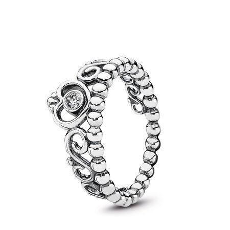 PANDORA My Princess Stackable Ring | Clear Cubic Zirconia - Size 4.5 | Sterling Silver | 190880CZ-48 | Pandora (US)