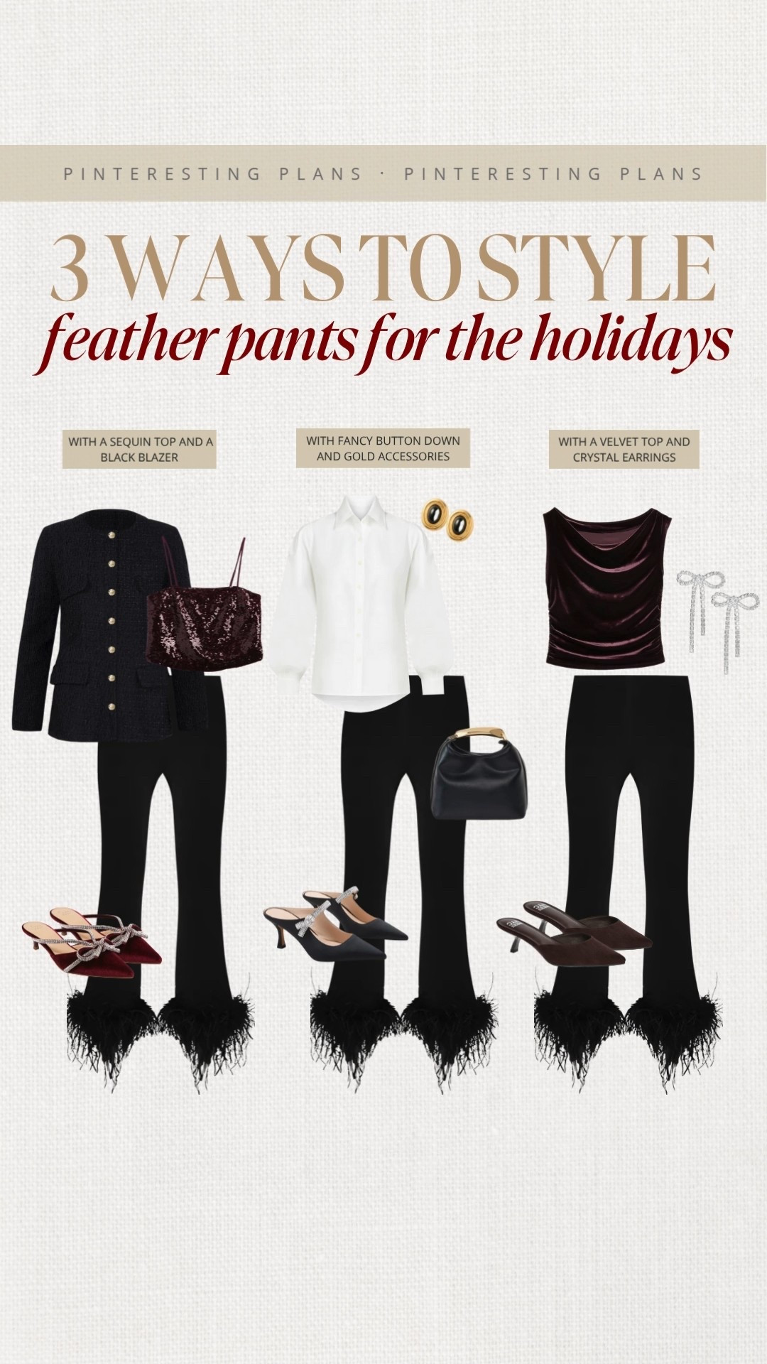 3 ways to style feather pants for the holidays  🙌🏻🙌🏻 



#LTKStyleTip #LTKShoeCrush #LTKHoliday