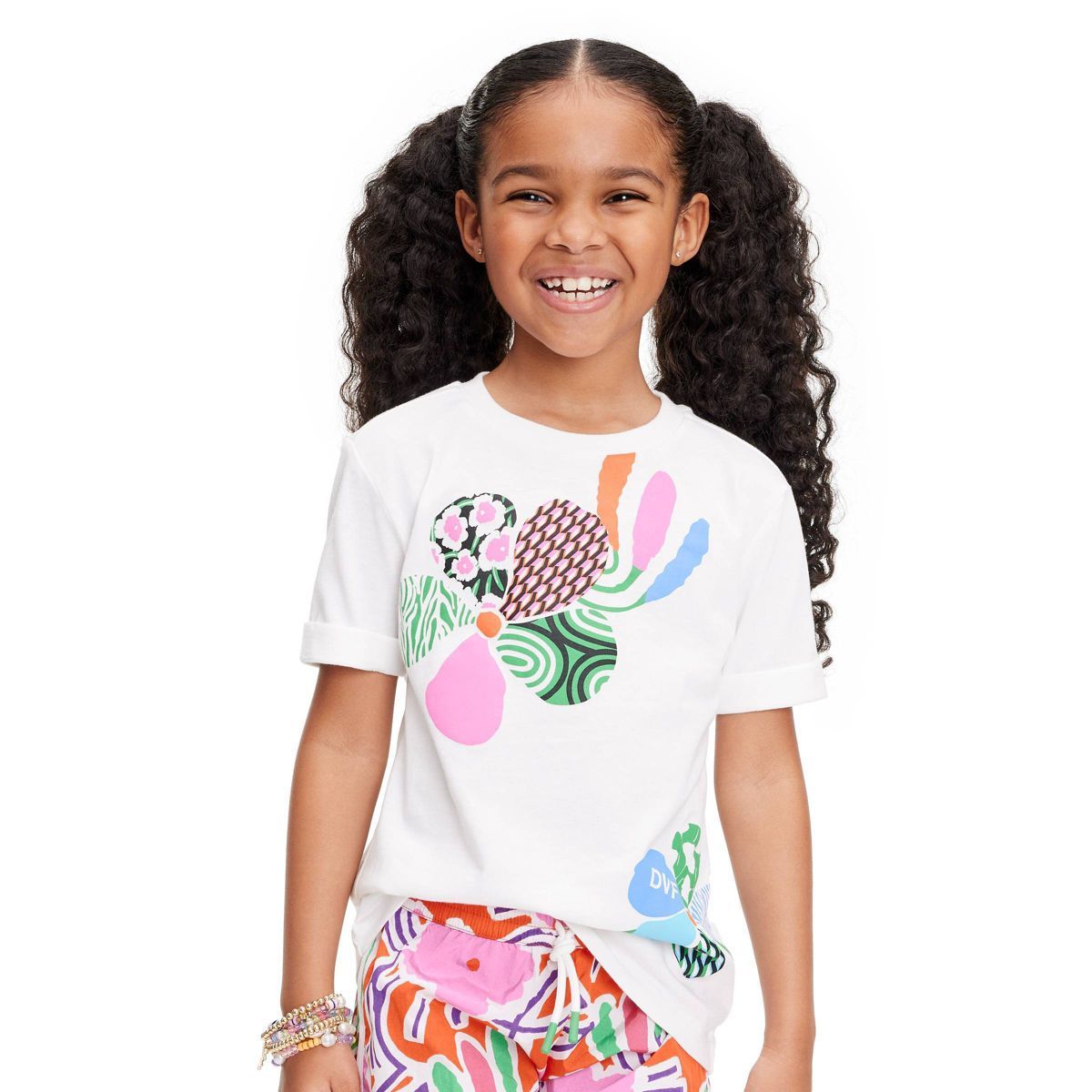 Kids' Short Sleeve Graphic Mixed Flower T-Shirt - DVF for Target | Target