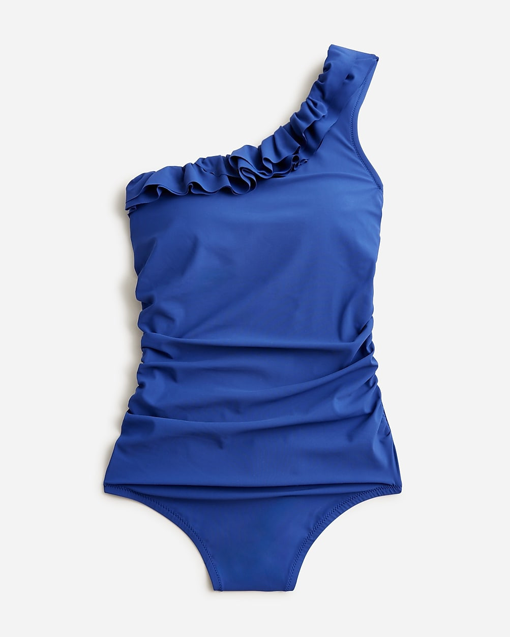 Matte ruffle one-shoulder one-piece swimsuit | J. Crew US