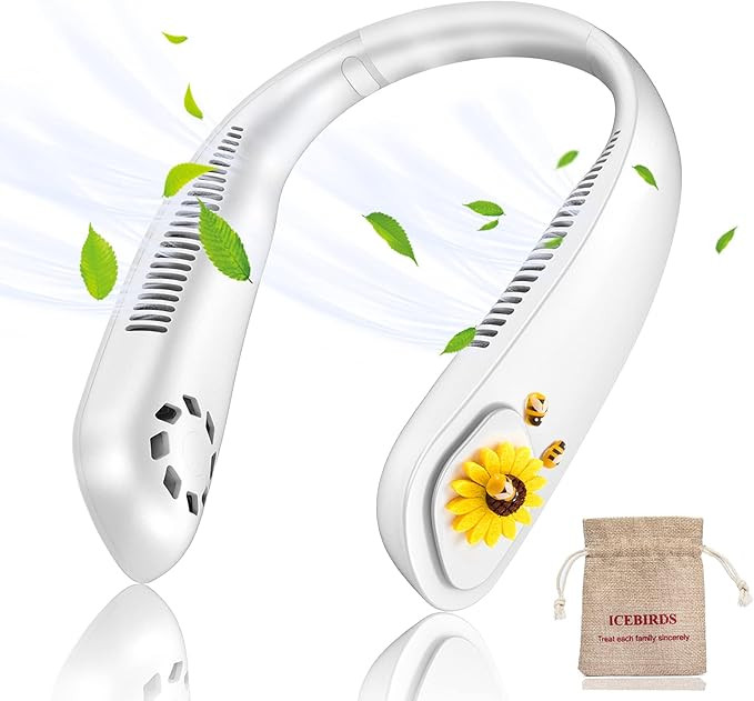 ICEBIRDS Portable Neck Fan, 2021 New Hands Free Bladeless Fan, 9000mAh Rechargeable Battery Opera... | Amazon (US)