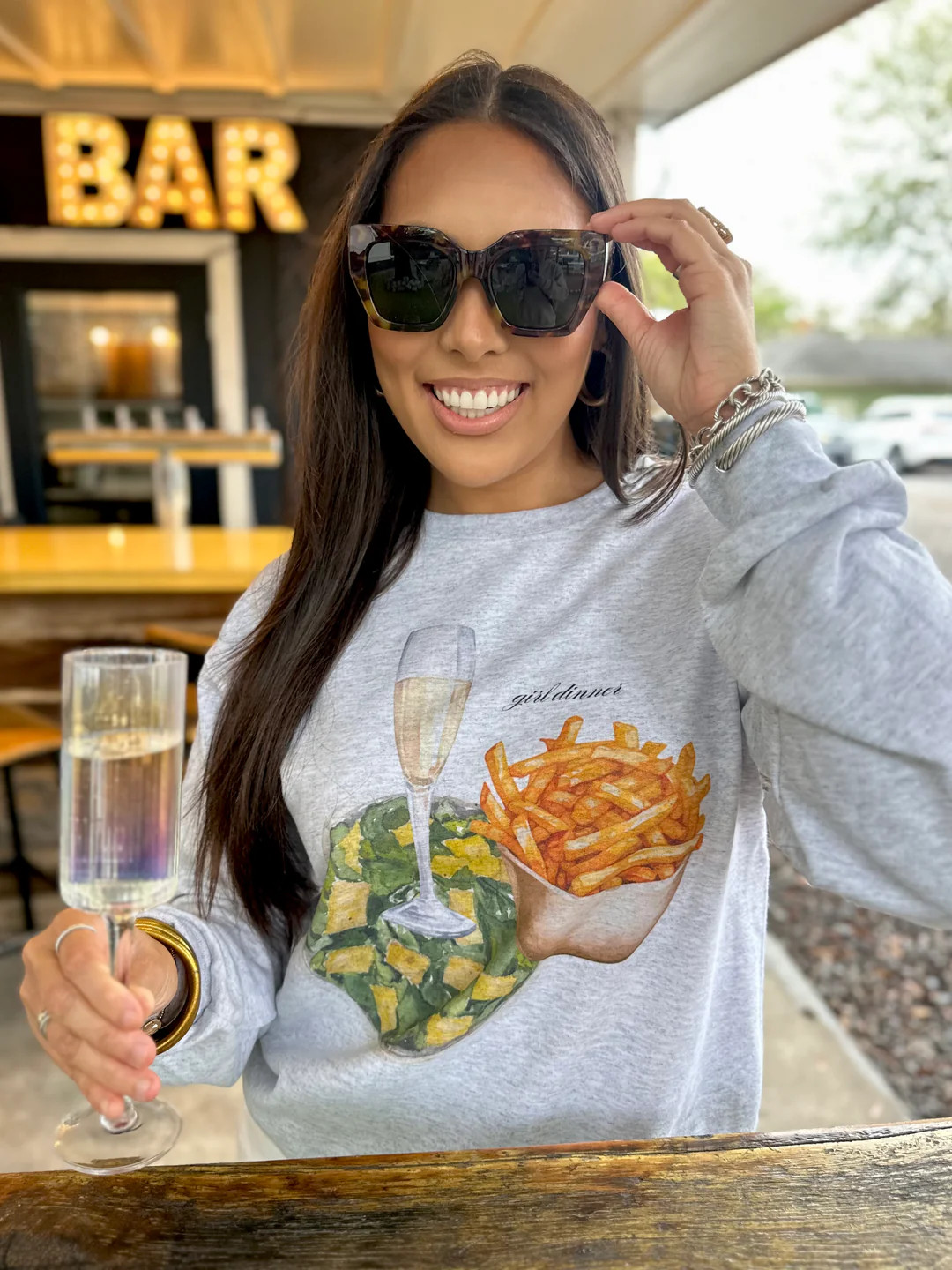 Make It Yours™ ‘Girl Dinner’ Crewneck Sweatshirt | United Monograms