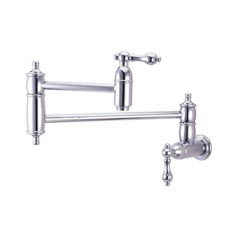 Decorative Double Handle Wall Mount Pot Filler Faucet | Wayfair North America